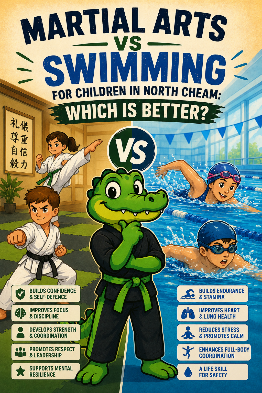 Martial Arts vs Swimming for Children in North Cheam: Which Is Better