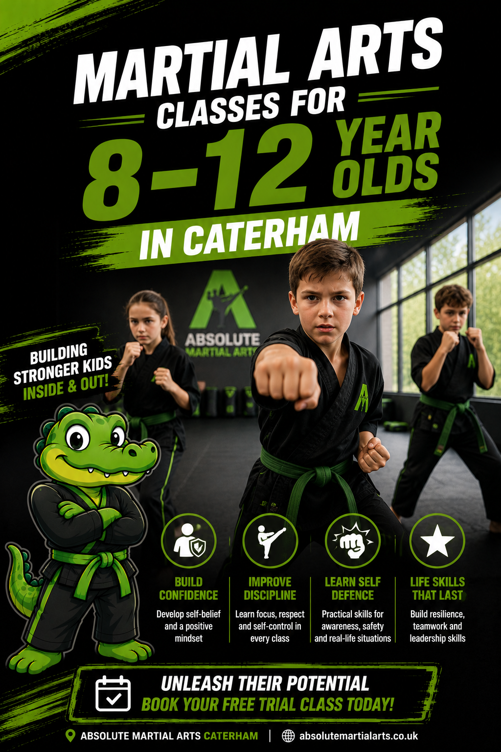 Martial Arts Classes for 8–12 Year Olds in Caterham